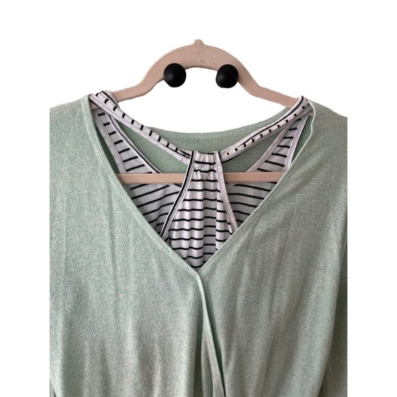 Abercrombie kids layered sweater wrap white striperacerback double layer 13 / 14 - Picture 6 of 10